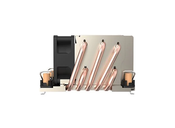Aliminyòm Zip Fin Chalè tiyo CPU Cooler ak fanatik pou LGA4189