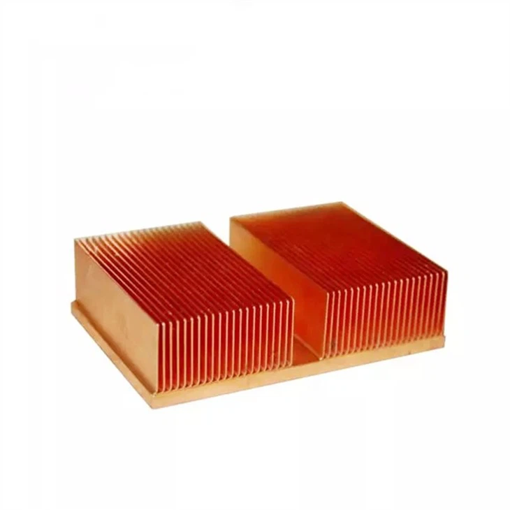 Copper Skived Fin Heatsink With CNC Machining