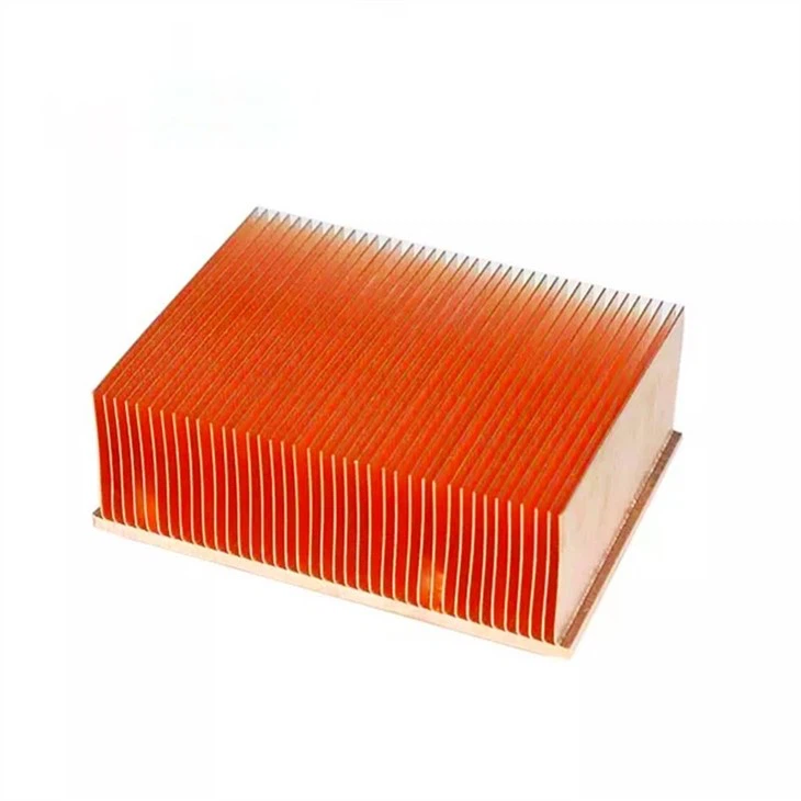 Copper Skived Fin Heatsink With CNC Machining