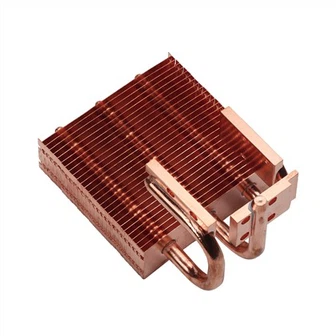 Copper zip fin ak radyatè plak ak tiyo chalè